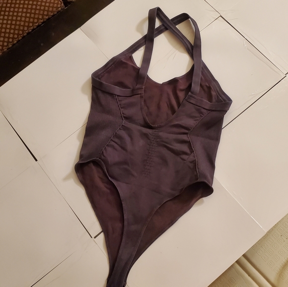 🤩New without tags free people washed black good karma bodysuit size M/L - Picture 7 of 9